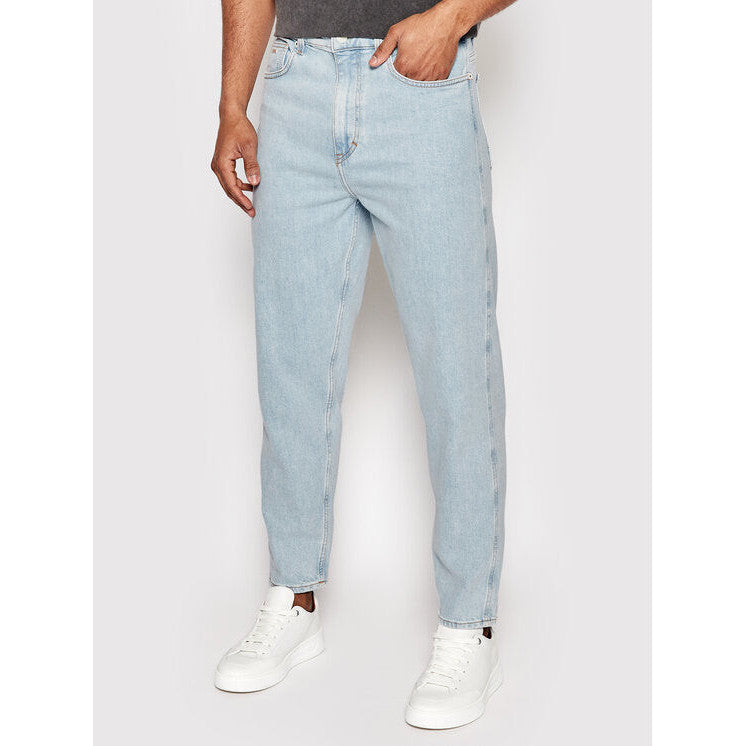 Men's BOSS Tatum 50473424 Blue Tapered Fit Jeans for Modern Style